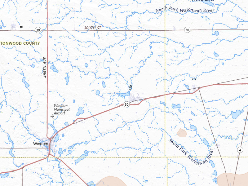 Radar-estimated hail-size map of the storm over Mountain Lake, MN on Jun 27, 2026