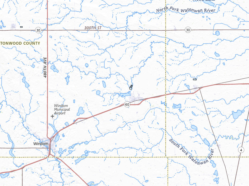 Radar-estimated hail-size map of the storm over Mountain Lake, MN on Jul 25, 2026