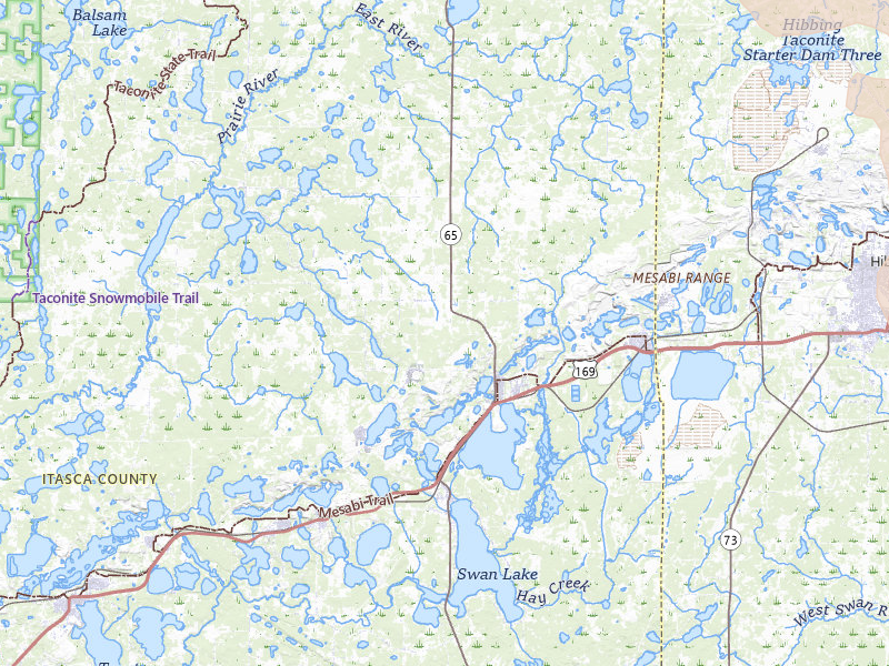 Radar-estimated hail-size map of the storm over Nashwauk, MN on Jul 26, 2026