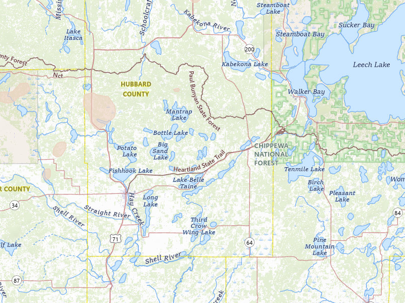 Radar-estimated hail-size map of the storm over Nevis, MN on Jun 9, 2026