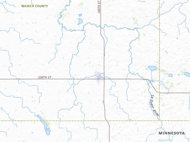 NEXRAD radar-signature map of the hail over New Richland, MN