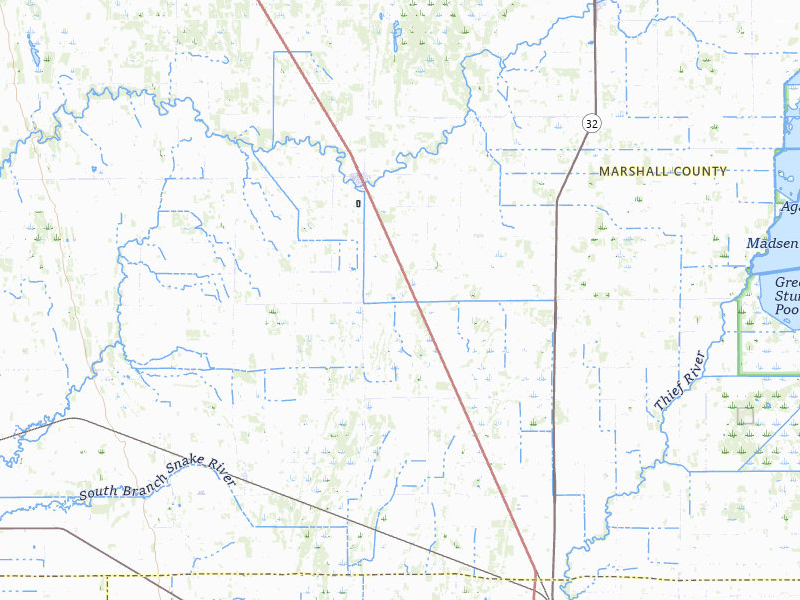 Radar-estimated hail-size map of the storm over Newfolden, MN on Apr 12, 2026