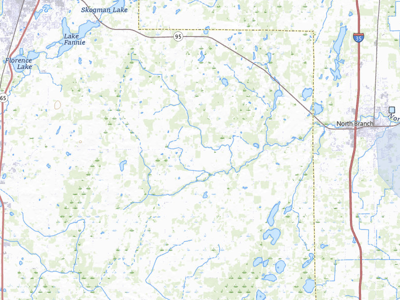 NEXRAD radar-signature map of the hail storm over North Branch, MN on Aug 9, 2026