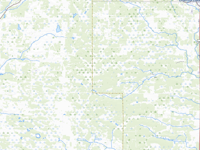 Radar-estimated hail-size map of the storm over Onamia, MN on Jun 5, 2026