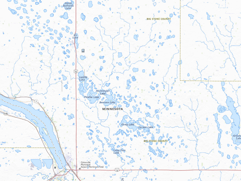 NEXRAD radar-signature map of the hail storm over Ortonville, MN on Aug 6, 2026
