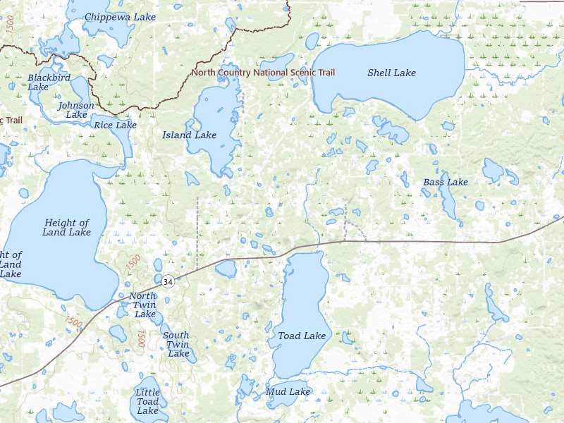 Radar-estimated hail-size map of the storm over Osage, MN on Jul 4, 2026