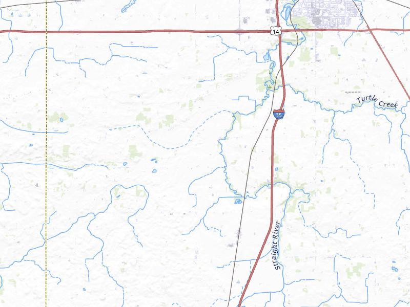 Radar-estimated hail-size map of the storm over Owatonna, MN on Jun 30, 2026