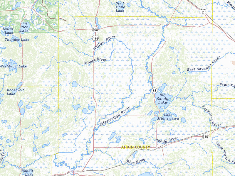 Radar-estimated hail-size map of the storm over Palisade, MN on May 11, 2026
