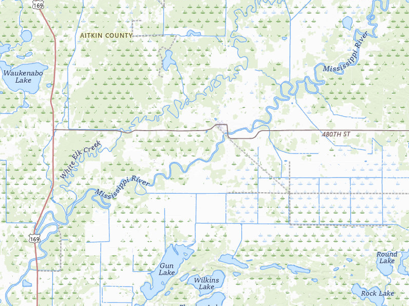 Radar-estimated hail-size map of the storm over Palisade, MN on Jun 4, 2026