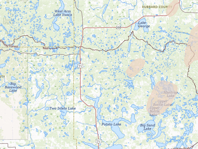 Radar-estimated hail-size map of the storm over Park Rapids, MN on Jun 29, 2026