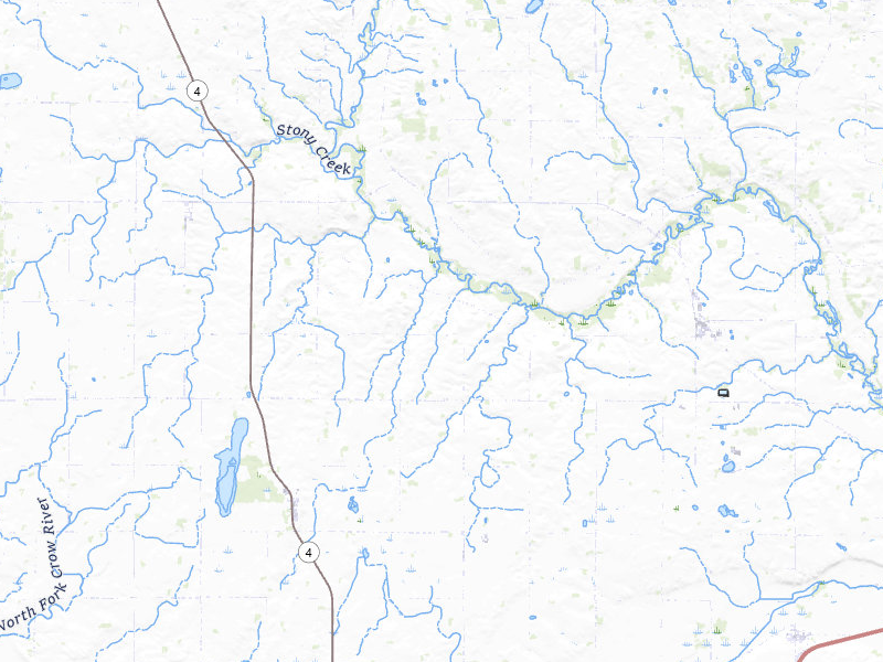 Radar-estimated hail-size map of the storm over Paynesville, MN on Jul 6, 2026