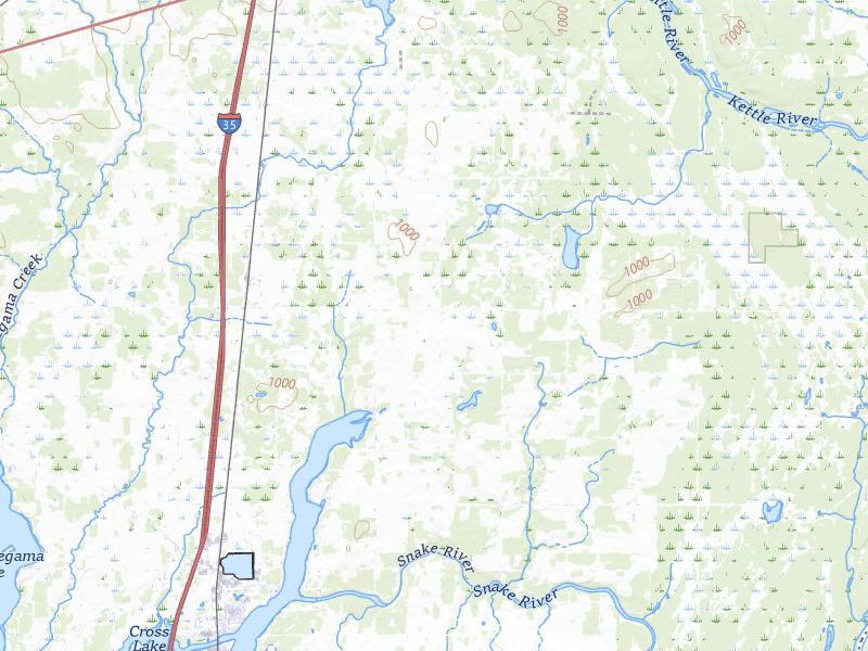 Radar-estimated hail-size map of the storm over Pine City, MN on Jun 9, 2026
