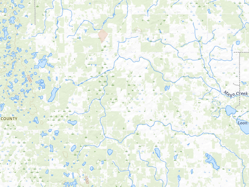 Radar-estimated hail-size map of the storm over Pine River, MN on Aug 3, 2026