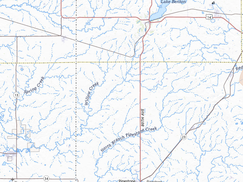 Radar-estimated hail-size map of the storm over Pipestone, MN on May 17, 2026