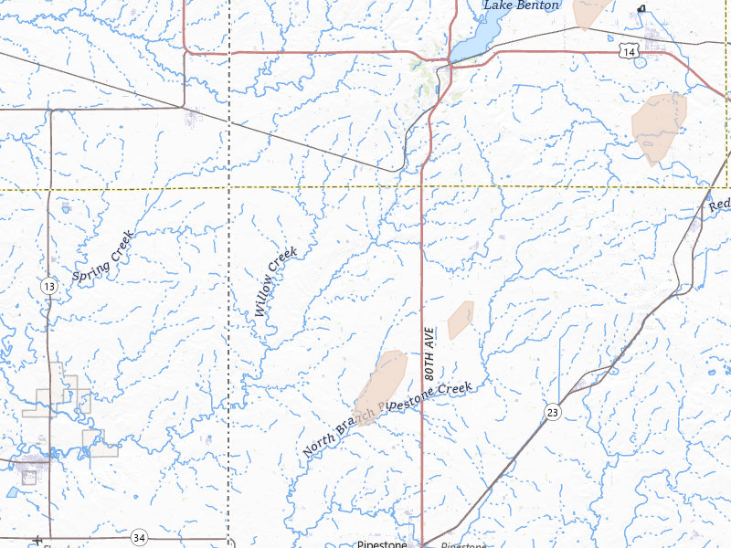 Radar-estimated hail-size map of the storm over Pipestone, MN on Jun 29, 2026