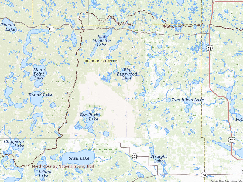 Radar-estimated hail-size map of the storm over Ponsford, MN on Jun 29, 2026