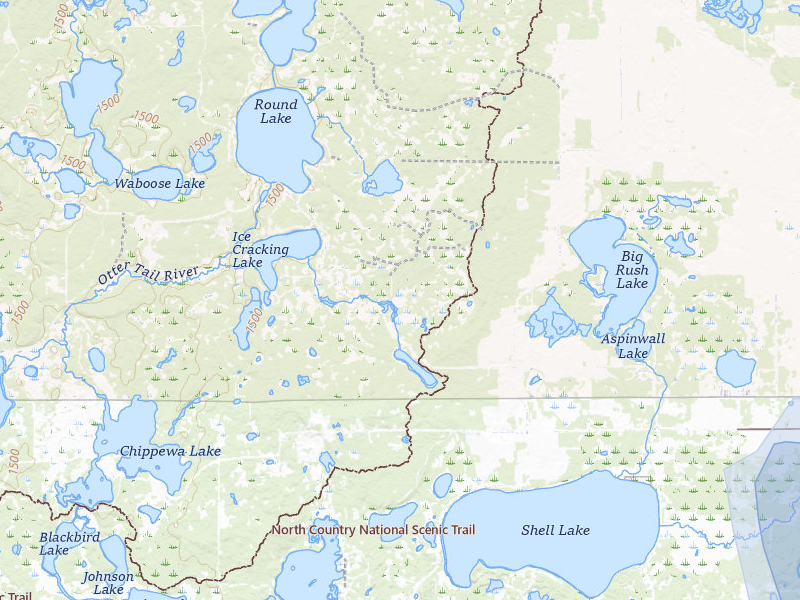 NEXRAD radar-signature map of the hail storm over Ponsford, MN on Jul 4, 2026