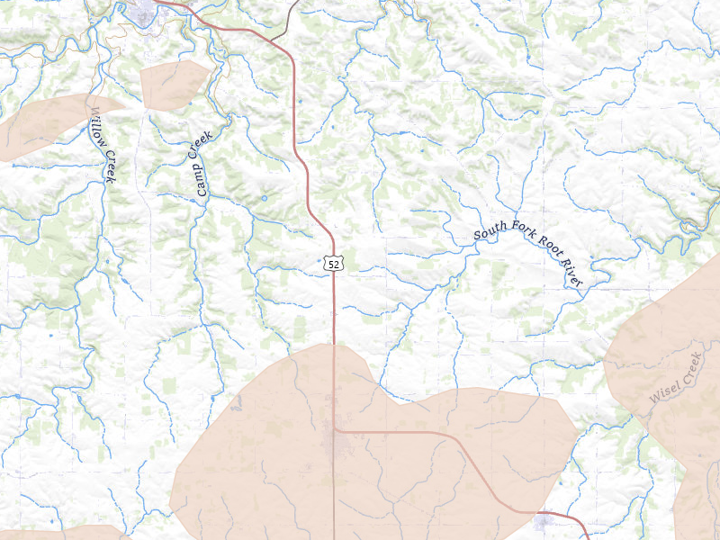 Radar-estimated hail-size map of the storm over Preston, MN on Jul 1, 2026