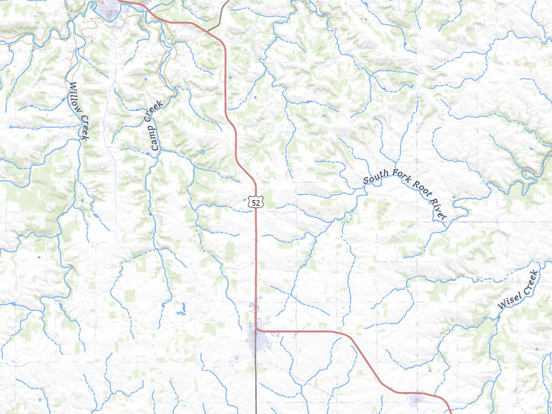 NEXRAD radar-signature map of the hail over Preston, MN