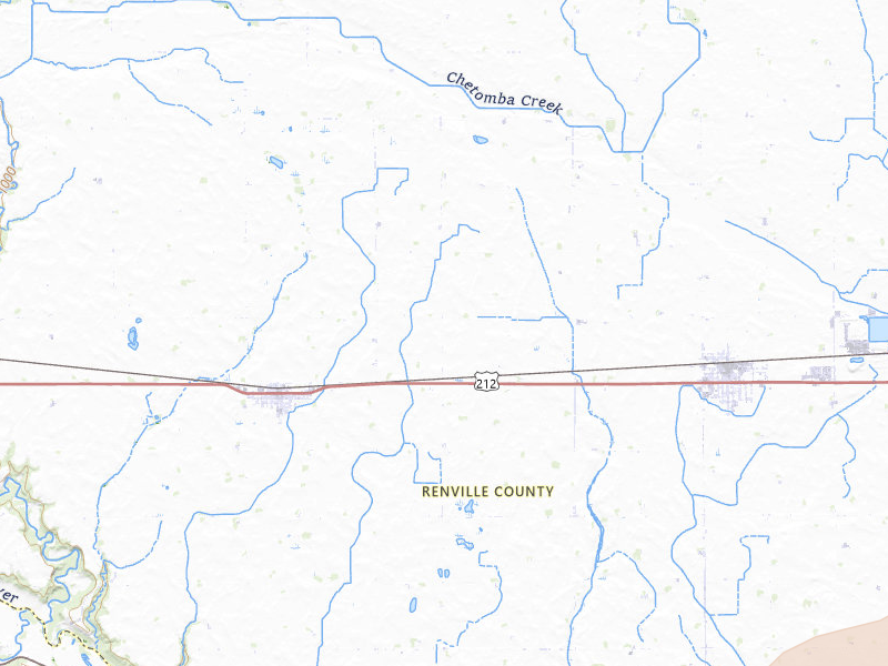 Radar-estimated hail-size map of the storm over Renville, MN on Jun 9, 2026