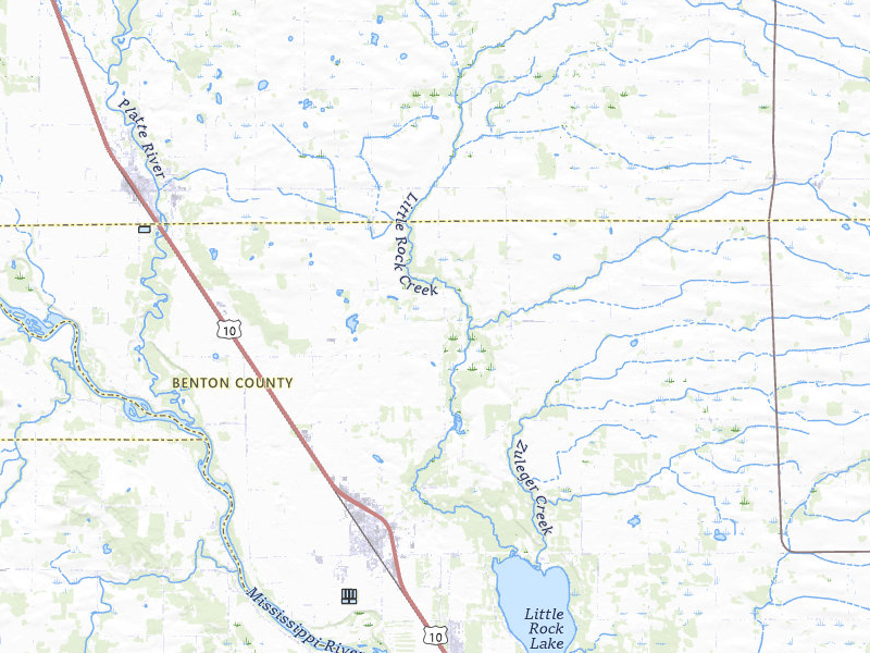 NEXRAD radar-signature map of the hail over Rice, MN