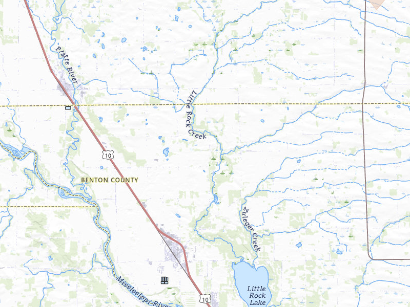 Radar-estimated hail-size map of the storm over Rice, MN on Jun 9, 2026