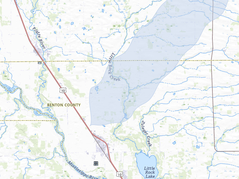 NEXRAD radar-signature map of the hail storm over Rice, MN on Jun 29, 2026
