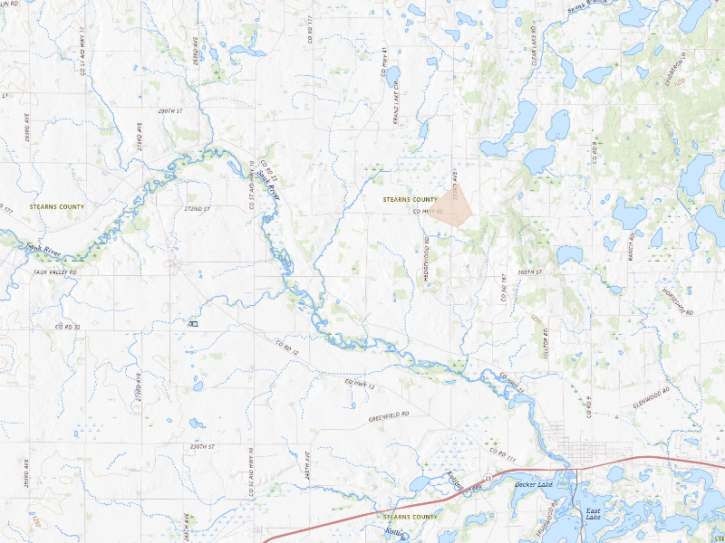Radar-estimated hail-size map of the storm over Richmond, MN
