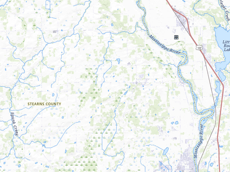 NEXRAD radar-signature map of the hail storm over Saint Joseph, MN on Aug 3, 2026