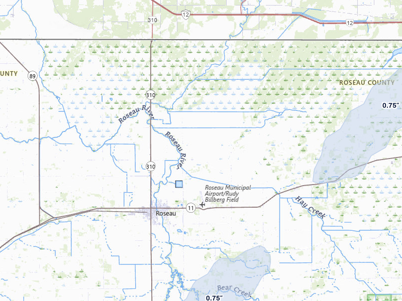 NEXRAD radar-signature map of the hail storm over Salol, MN on Aug 3, 2026