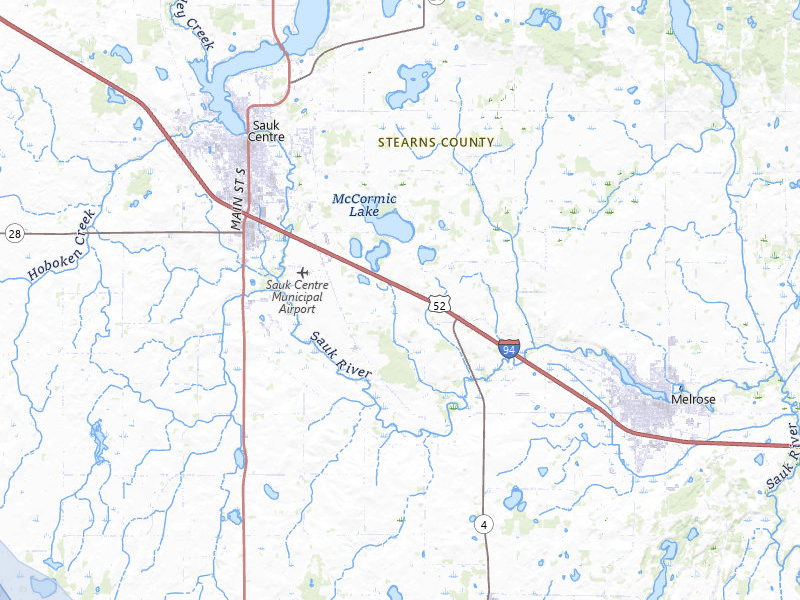 NEXRAD radar-signature map of the hail storm over Sauk Centre, MN on Jun 5, 2026