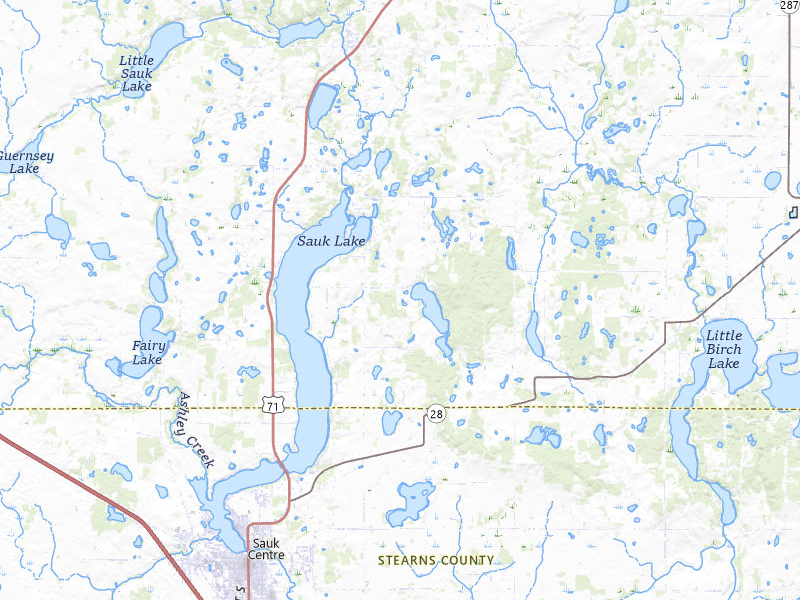 Radar-estimated hail-size map of the storm over Sauk Centre, MN on Jun 29, 2026
