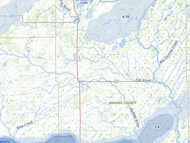 NEXRAD radar-signature map of the hail storm over Sebeka, MN on Jun 29, 2026