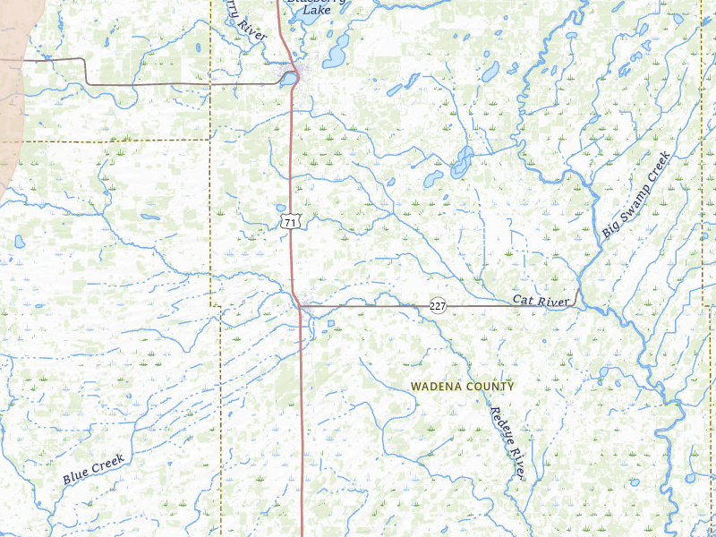 Radar-estimated hail-size map of the storm over Sebeka, MN on Jul 4, 2026