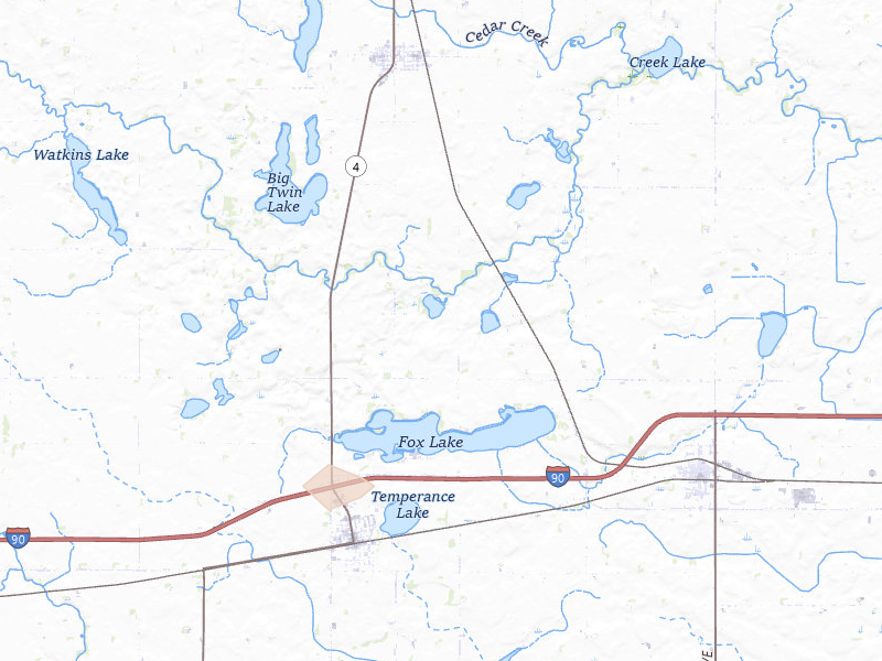 Radar-estimated hail-size map of the storm over Sherburn, MN on Jun 1, 2026