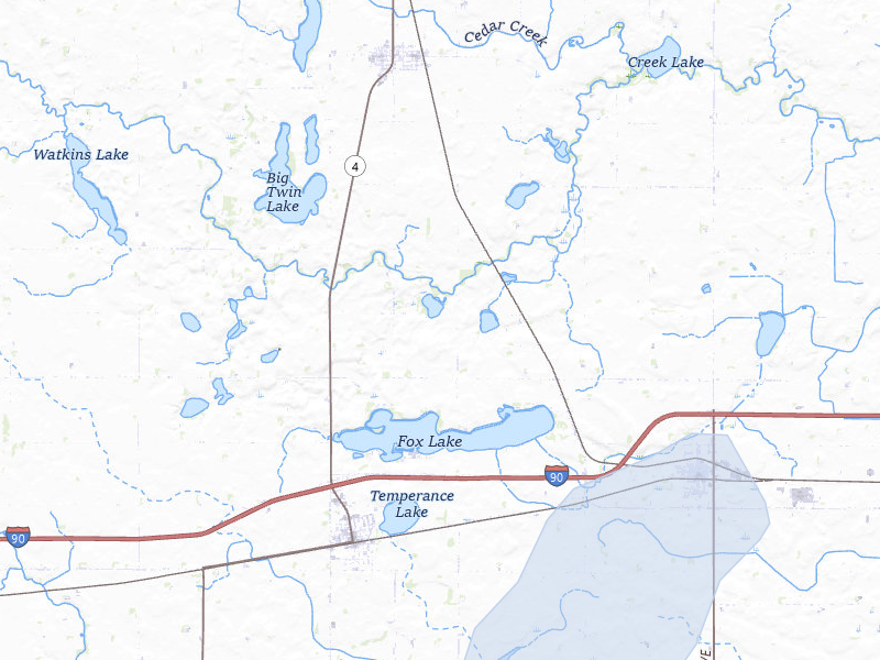 NEXRAD radar-signature map of the hail over Sherburn, MN