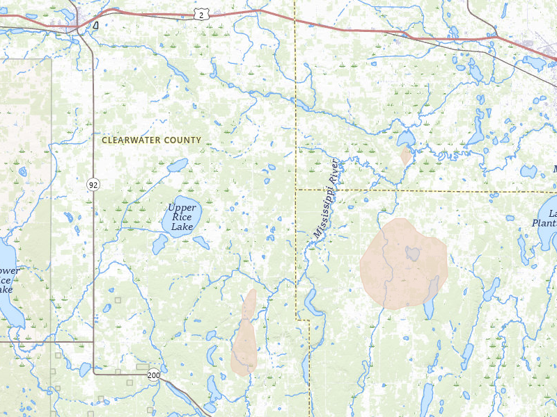 Radar-estimated hail-size map of the storm over Shevlin, MN on Jun 9, 2026