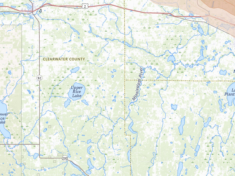 Radar-estimated hail-size map of the storm over Shevlin, MN on Jul 24, 2026