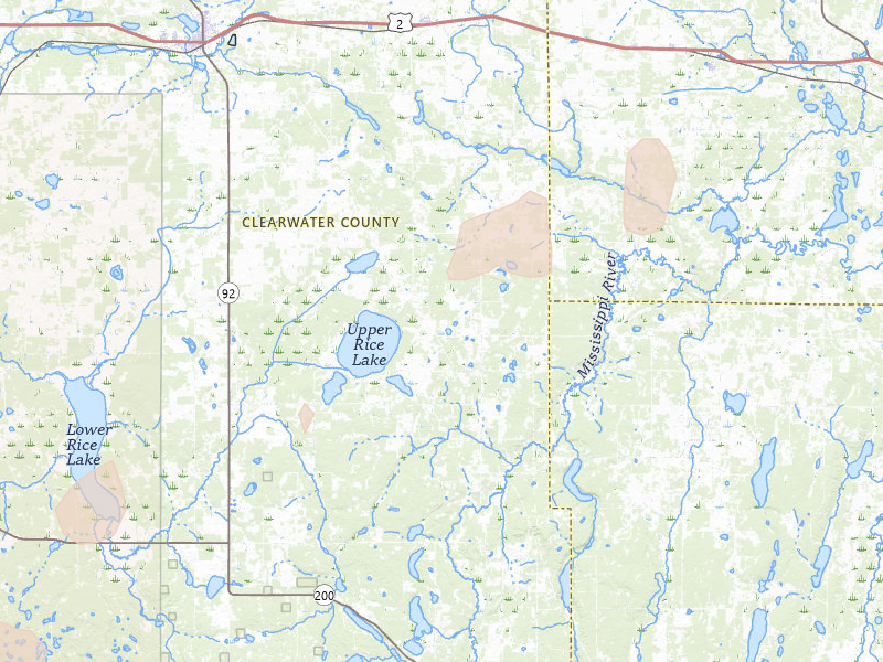 Radar-estimated hail-size map of the storm over Shevlin, MN on Aug 3, 2026