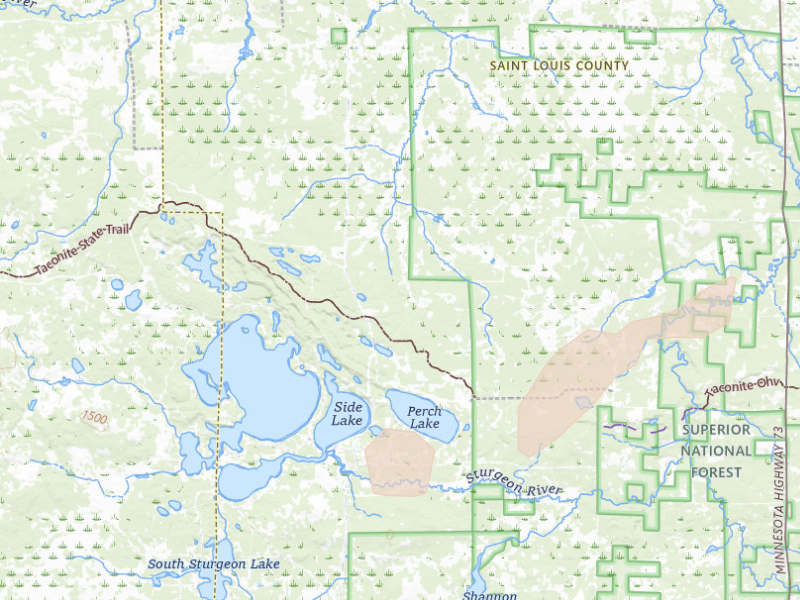 Radar-estimated hail-size map of the storm over Side Lake, MN