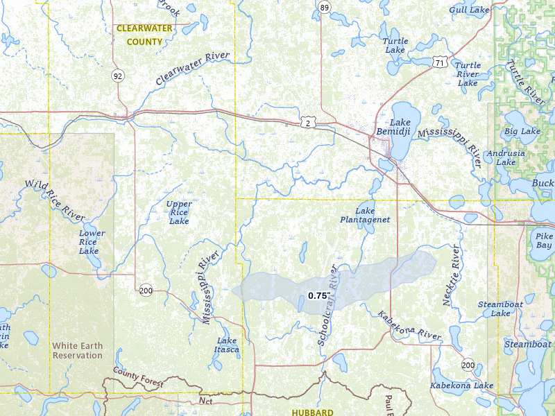 NEXRAD radar-signature map of the hail storm over Solway, MN on May 11, 2026