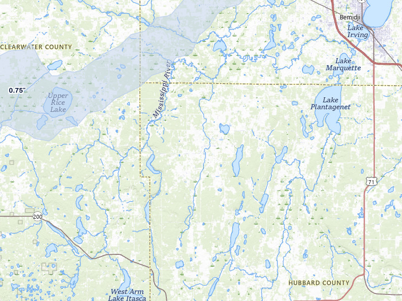 NEXRAD radar-signature map of the hail storm over Solway, MN on Aug 3, 2026