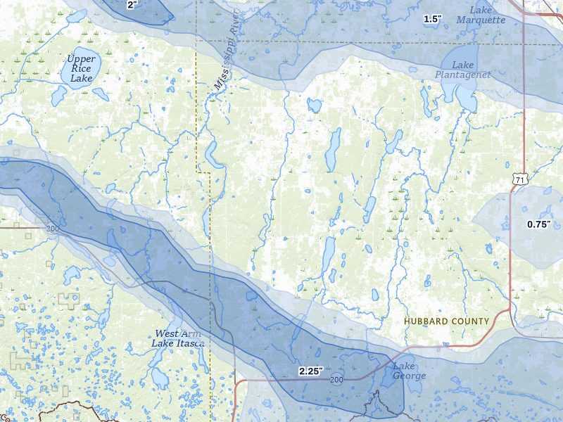 NEXRAD radar-signature map of the hail storm over Solway, MN on Aug 6, 2026