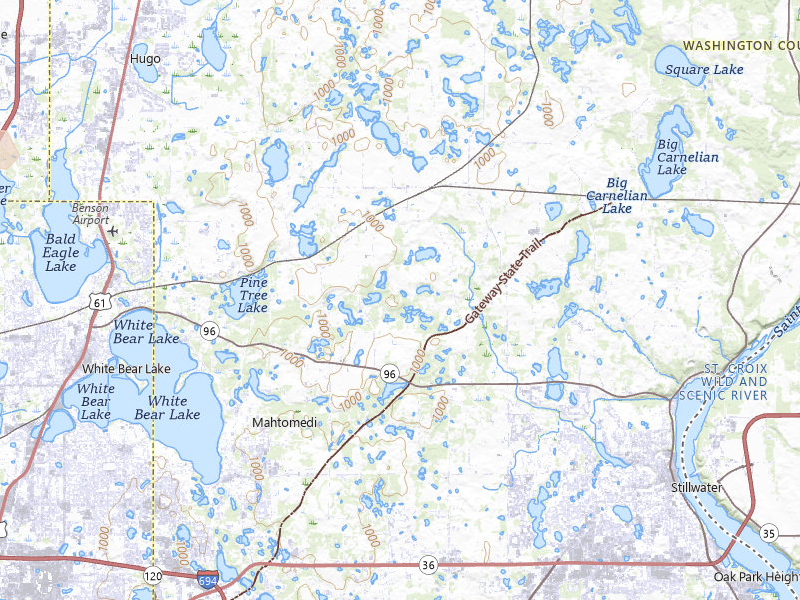 Radar-estimated hail-size map of the storm over Stillwater, MN on May 17, 2026