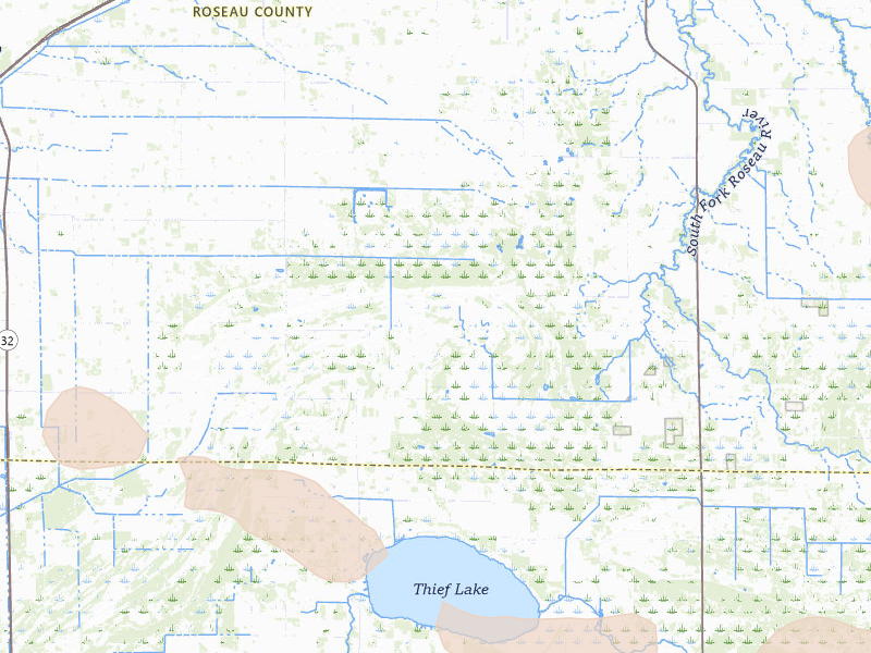 Radar-estimated hail-size map of the storm over Strathcona, MN on Jun 15, 2026