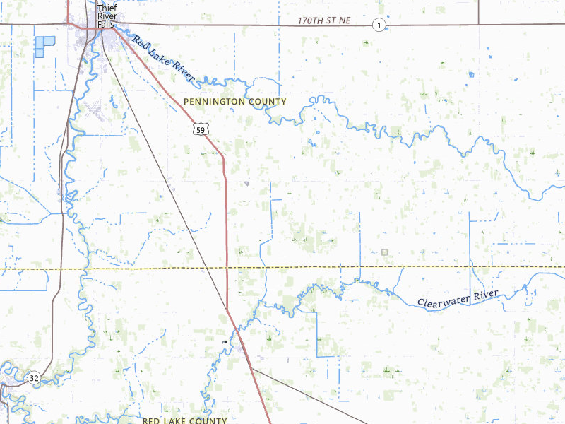 NEXRAD radar-signature map of the hail storm over Thief River Falls, MN on Aug 2, 2026