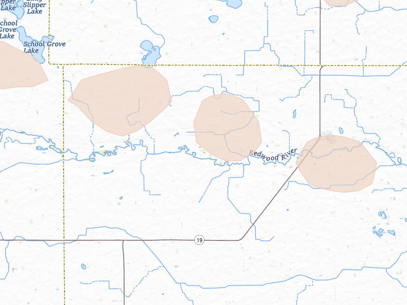 Radar-estimated hail-size map of the storm over Vesta, MN on Jun 15, 2026