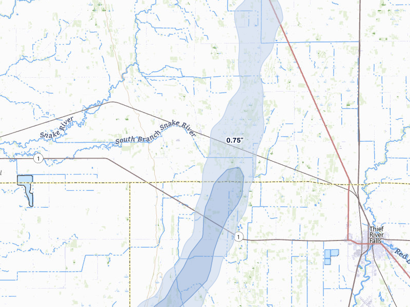 NEXRAD radar-signature map of the hail storm over Viking, MN on Jun 29, 2026
