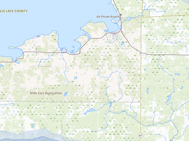 NEXRAD radar-signature map of the hail over Wahkon, MN