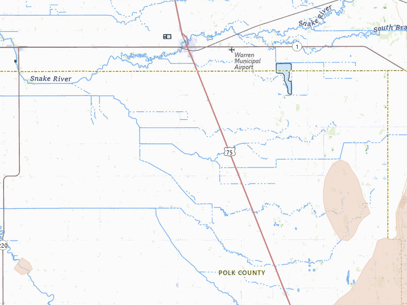 Radar-estimated hail-size map of the storm over Warren, MN on Jun 29, 2026